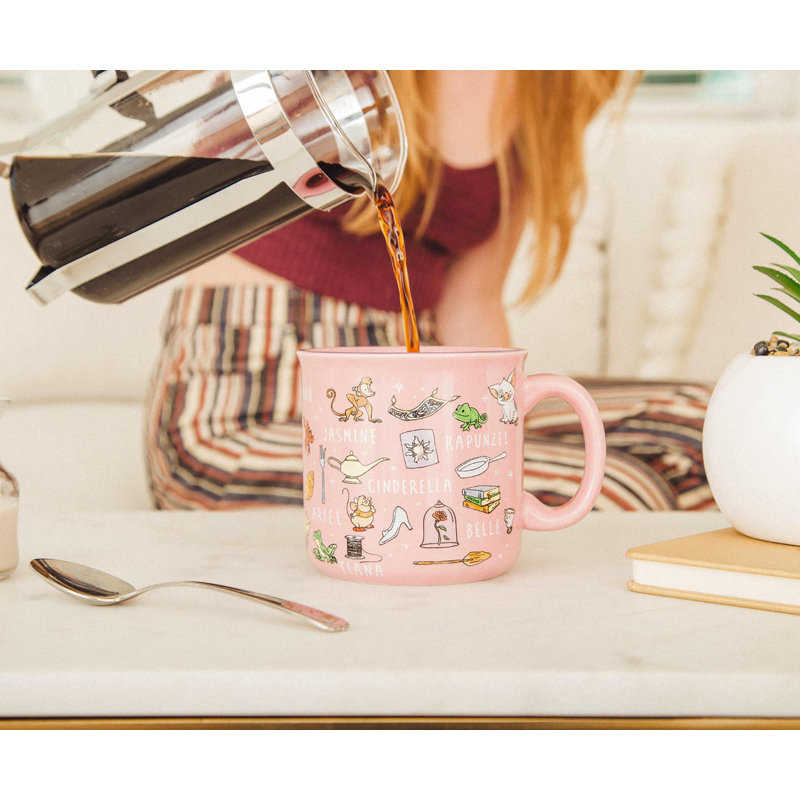 Grande tasse de camping en céramique Disney Princess Peut contenir 20 onces