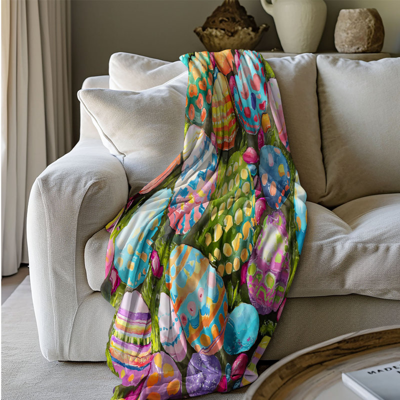 Bright Bright Spring Spring - Couverture en sherpa de qualité supérieure, Grand lit
