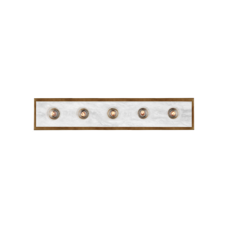 Berdine 5 - Light Bath Bar, Natural/Antique Brass