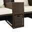 Ensemble de canapé-lit double d'extérieur 2 places avec auvent pliable et coussins pour le jardin, le balcon et la piscine-1452150700