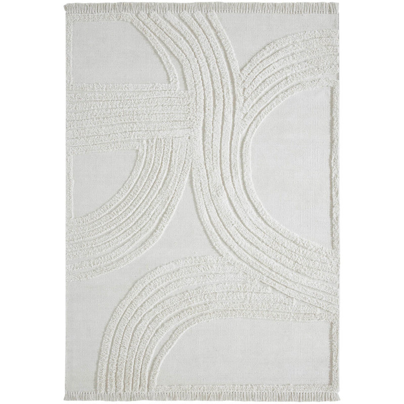 Caiddie Cotton Abstract Indoor Rug, Rectangle 5' x 7'