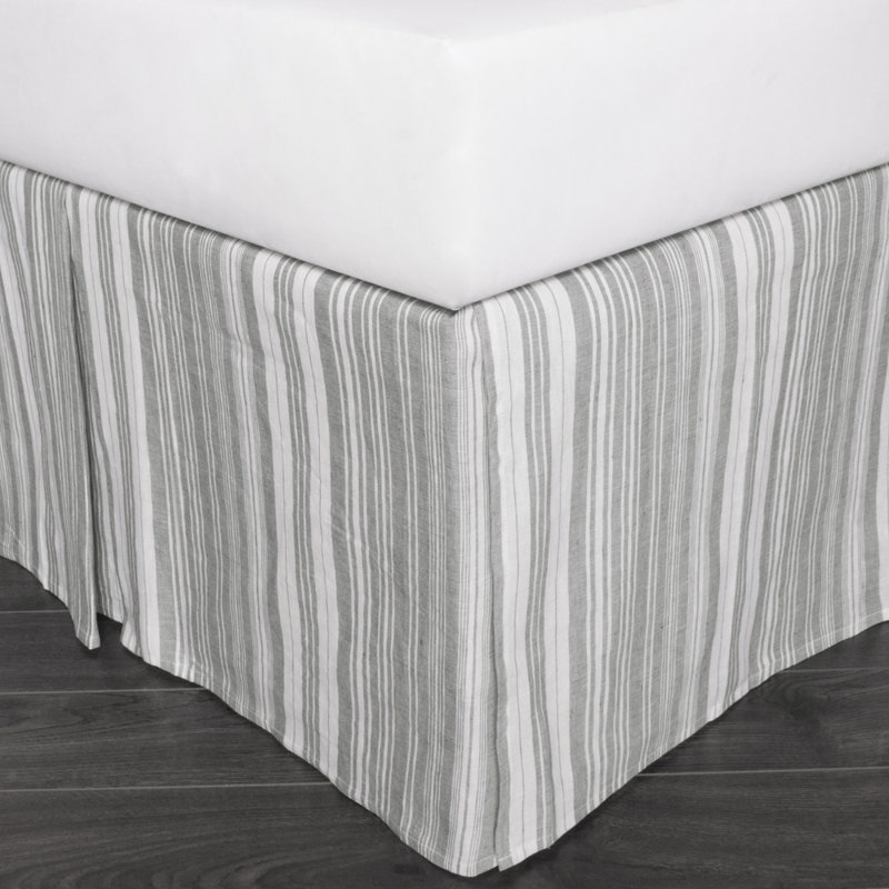 Adion Tailored Bed Skirt, Gray, Queen
