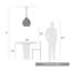 Luminaire suspendu en forme de larme à 3 lumières Armijo-339712644