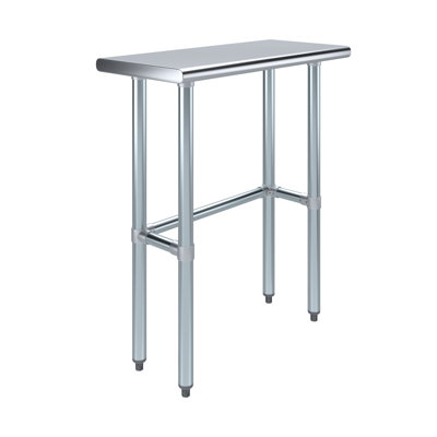 Stainless Steel Commercial Work Table with 1 Shelf, 14 in. W x 30 in. D