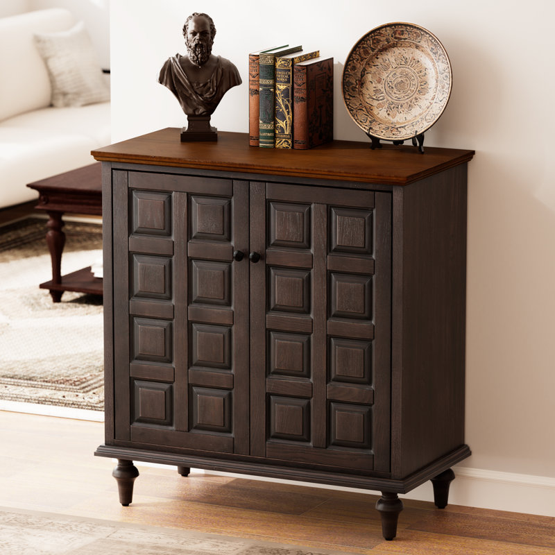 Armoire de rangement 2 portes Doelling, Brun / Noyer