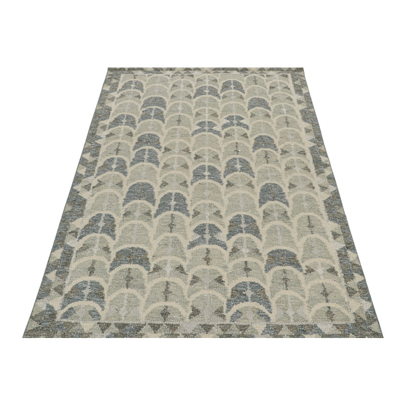 Scandinavian Wool Geometric Area Rug, Rectangle 10' x 14'