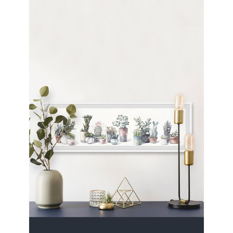 «Green Plants Arrangement», reproduction encadrée, H 10 po x l 30 po x P 1,5 po
