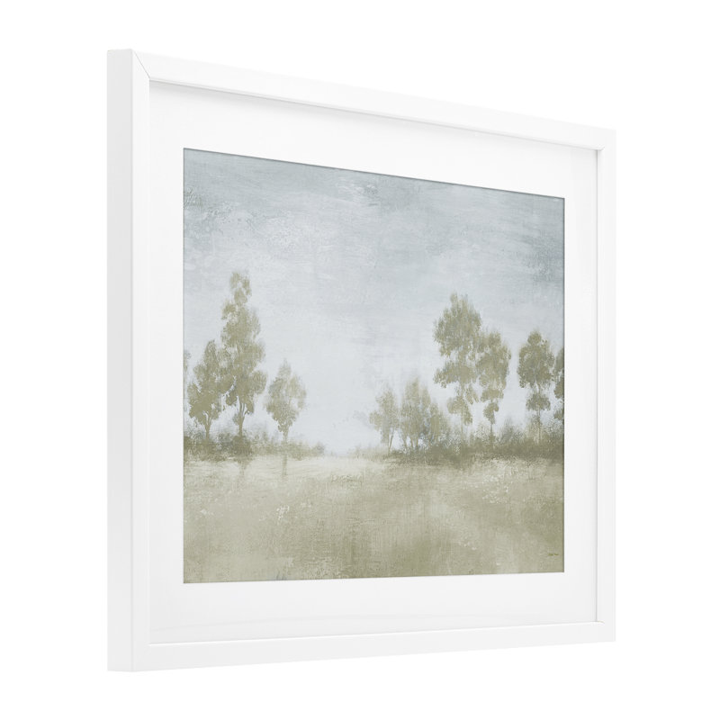 «Soft Distant Valley Landscape», reproduction d'art sous verre encadrée par Michael Marcon, H 13 po x l 16 po