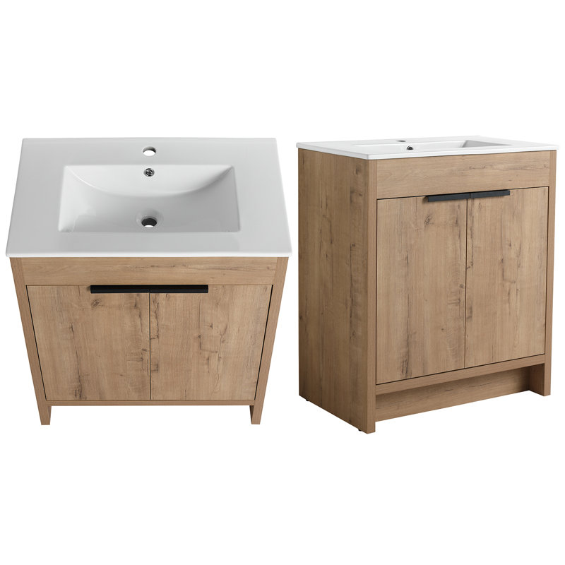 Ensemble de meuble-lavabo simple 30 po Jonisha, Blanc