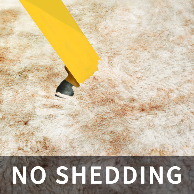 Soft Plush Shaggy Area Rug – Ultra Cozy High-Pile Fluffy Carpet for Living Room, Bedroom & Modern Home Décor, Tye Dye Cream