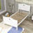 Gralyn Twin Size Platform Bed with Headboard and Footboard-1241808546