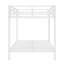 Lit superposé double au-dessus de double en métal pour adolescents et adultes, peu encombrant / sans sommier tapissier, blanc-678634043