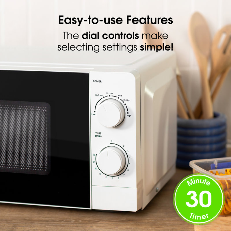 Abode AMM2005, 20L Manual Microwave in White