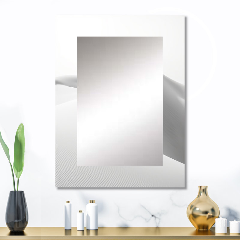 Desert Sands Of Slumber Dreams - miroir mural minimaliste, miroir décoratif moderne, impression d'art en métal, 32 po x 24 po