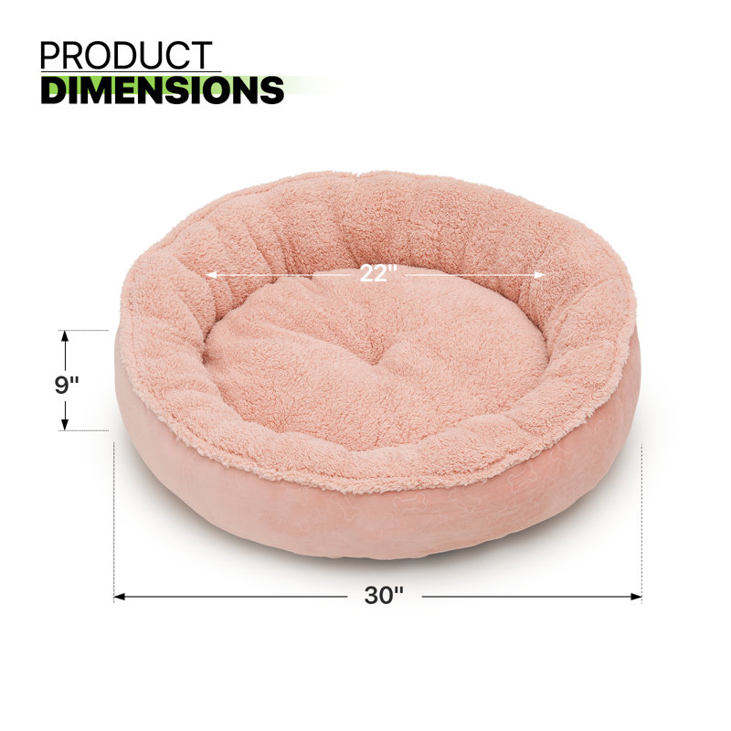 Coussin de lit Lisette, Rose, Moyen (l 30 po x P 30 po x H 9 po)
