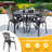 Aguilard Round 4 - 5 Piece Outdoor Patio Dining Set ,Round 42"Patio Table and Chair Set for Garden,Bronze