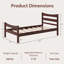 Cadre de lit simple en bois de style rustique pour enfants-1687617457