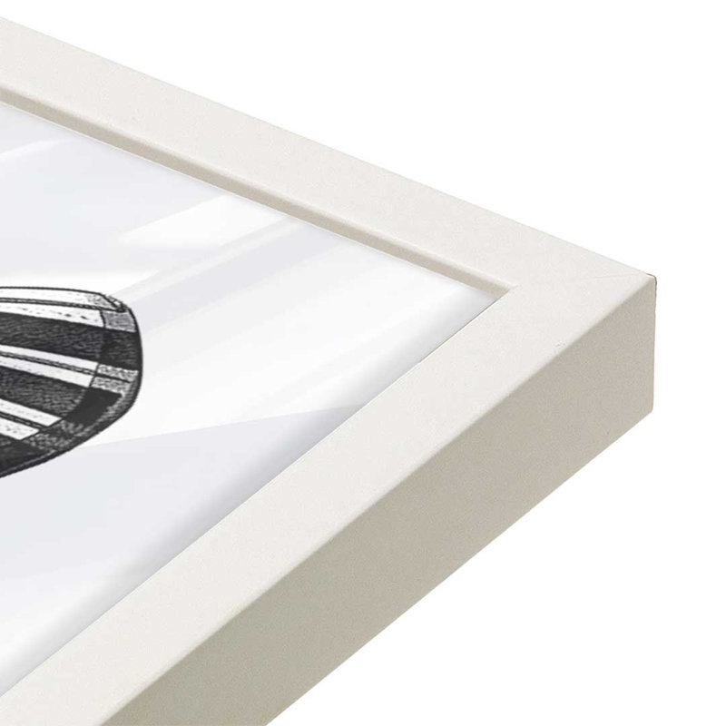 Ensemble de 2 reproductions d'art «Black Tie», H 25,5 po x l 39 po, Blanc opaque
