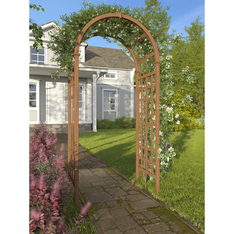 39 W x 23 D Polyvinyl Chloride (PVC) Arbor in Brown