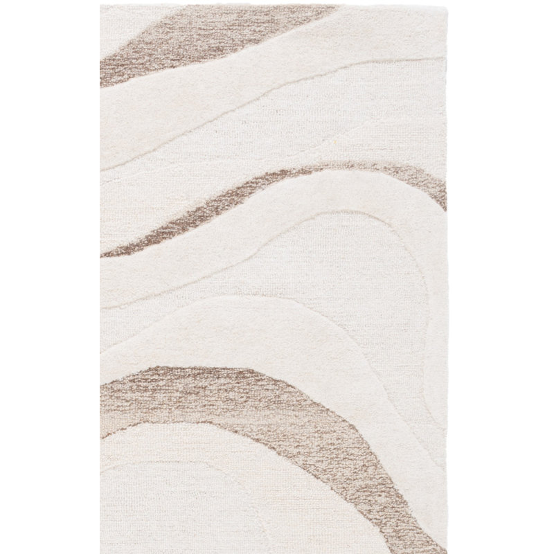 Tapis abstrait en laine / coton touffeté à la main Jarran, Rectangle 4 pi x 6 pi