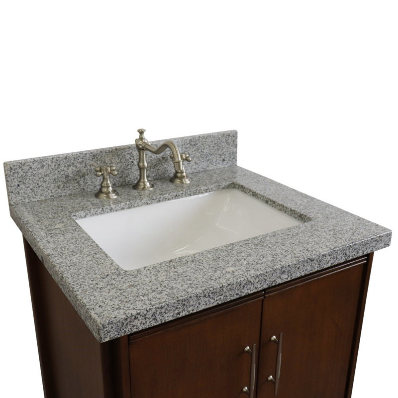 25'' Single Bathroom Vanity with Top, Gray