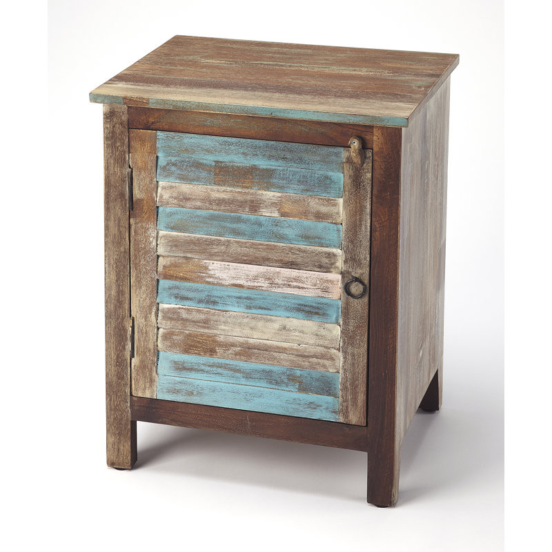 Rustic Shutter Painted Accent Cabinet
