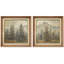 «Rustic Mountain Pine Forest Neutral Nature Landscape», reproduction d'art encadrée de la chambre principale, 2 pièces-776106886-776106893