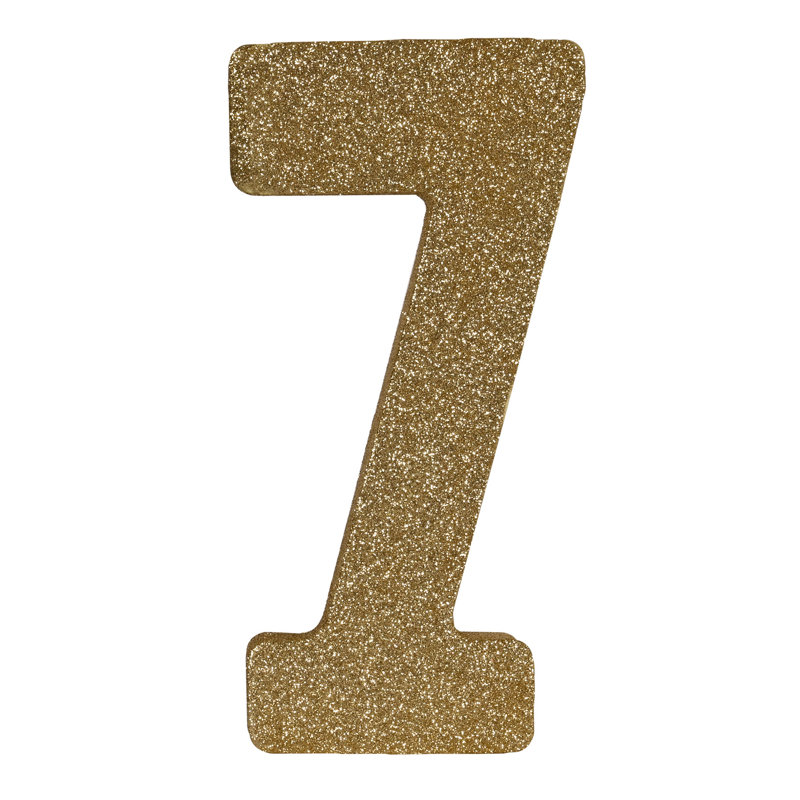3-D Glittered "7" Centerpiece