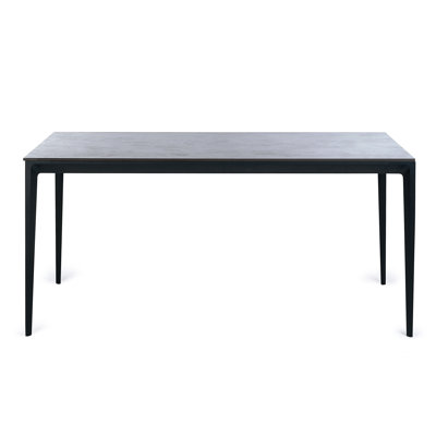 Dagon Stone Top Dining Table with Stainless Steel Base