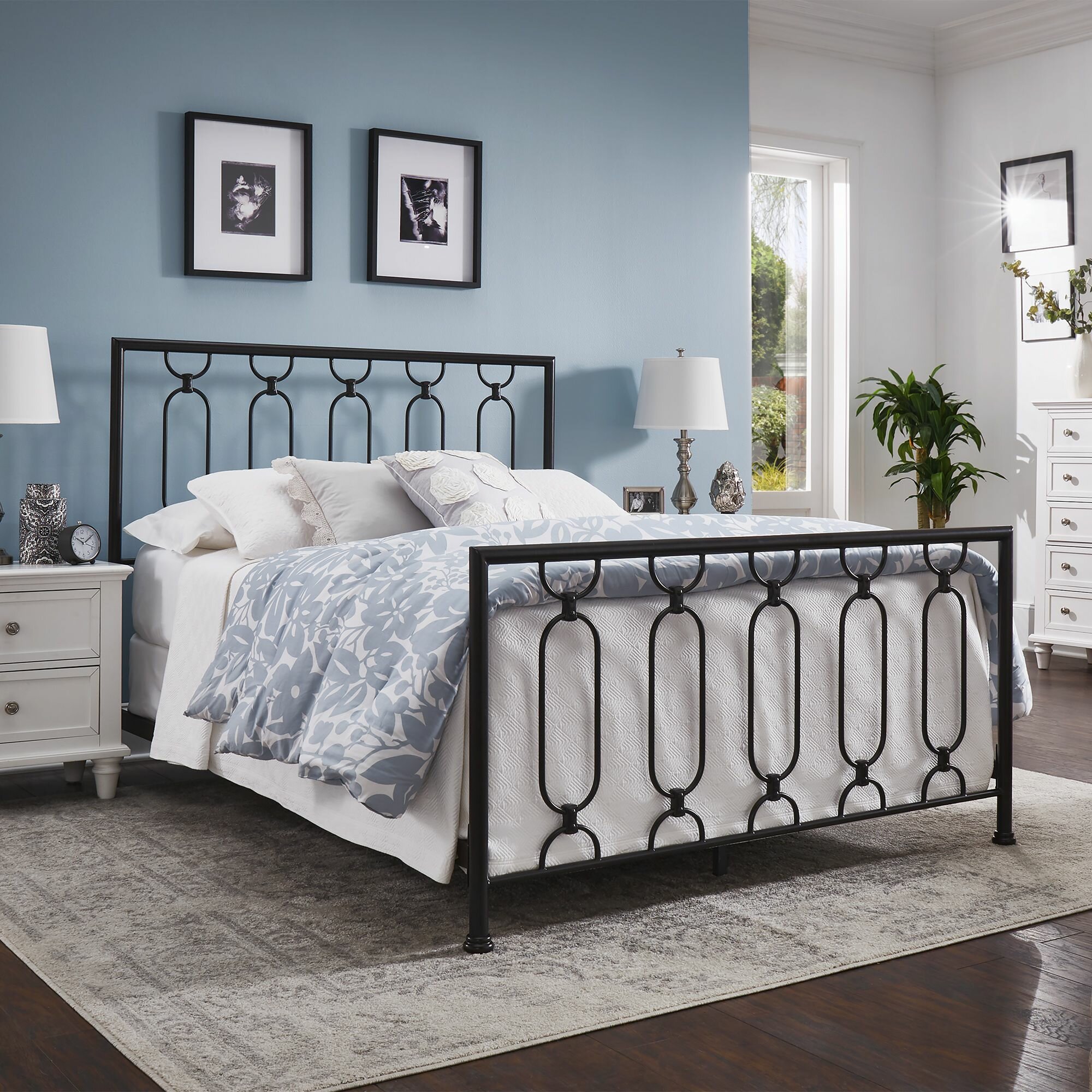 Gracie Oaks Fackler Metal Open-Frame Bed & Reviews | Wayfair