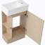 Ensemble de meuble-lavabo simple 18,60 po avec plateau en céramique Evelina-666723675