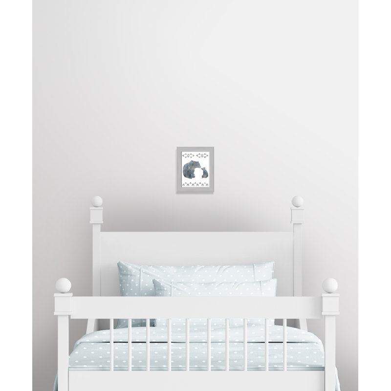 «Little Man Cave Bears», art encadré, H 10 po x l 8 po x P 0,63 po, Cadre argenté