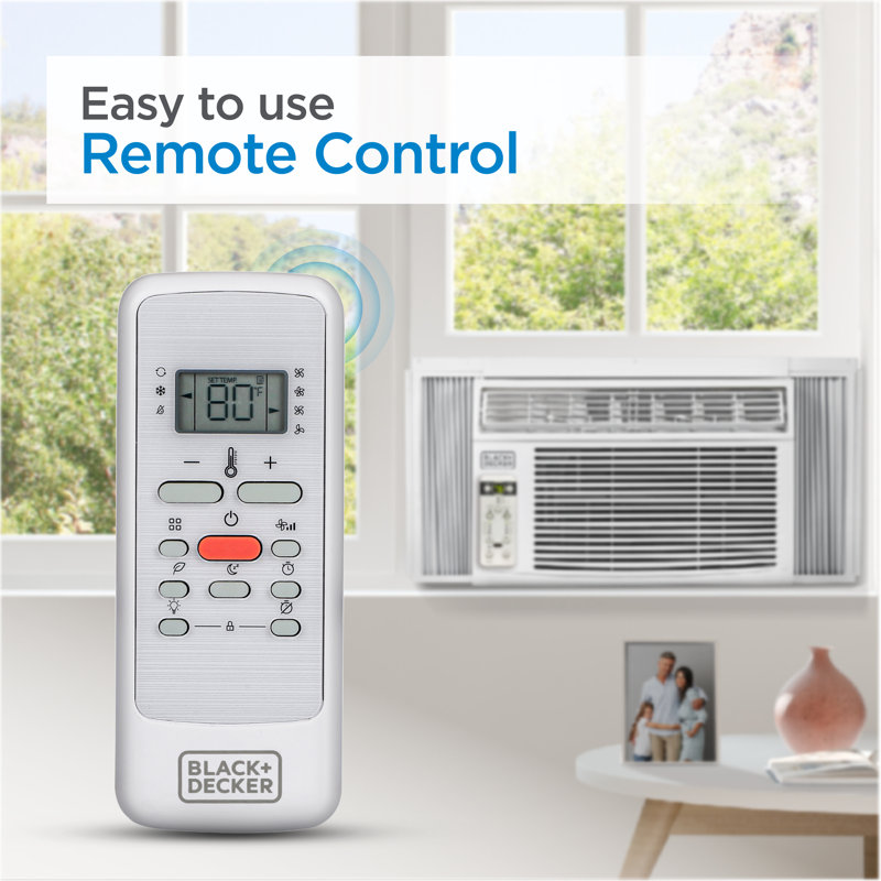BDWT6 Series BLACK+DECKER Window Air Conditioner 14300 BTU, AC Window Unit Cools Up to 700 Square Feet, Window AC Unit with Remote Control, White