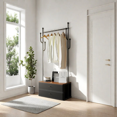 Stainless Steel Wardrobe with Hooks
