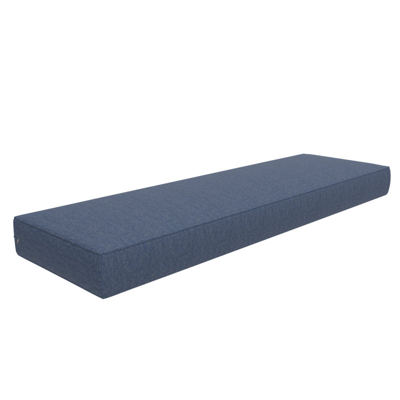 52 Inch Outdoor Bench Cushion, 5" High Density Foam, Navy Blue