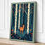 Deer in Birchwood Scandinavian - Wrapped Canvas-1420990251-1420990254
