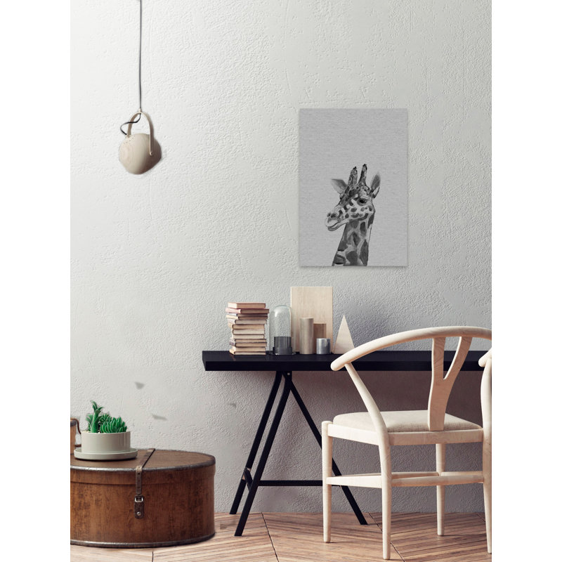 Friendly Giraffe III - Wrapped Canvas Painting, 61 cm H x 41 cm W x 4 cm D