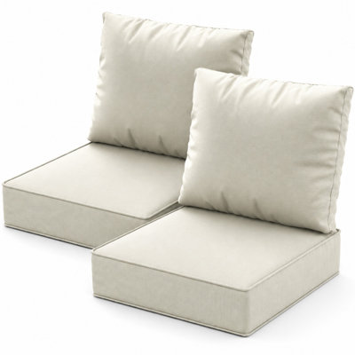 6" H Water-Resistant Outdoor Seat Cushion, (Set of 2)