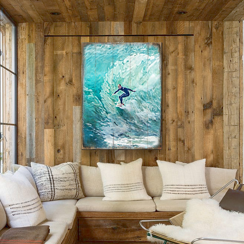 Ensemble de bois de surf Sophronia, H 9 po x l 12 po x P 1 po