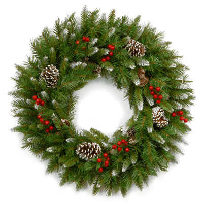 24 in. Frosted Berry Christmas Wreath