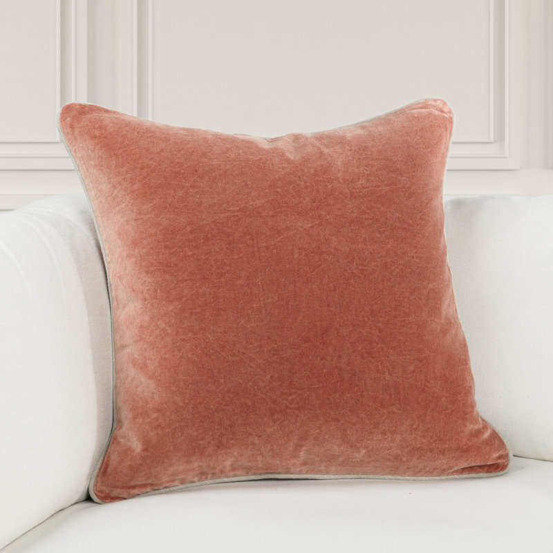 Harriet Pillow Cover & Insert, Square 22", Terra Cotta