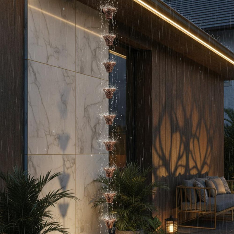 Metal No Subject Rain Chain