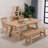 Burlywood Rectangular Solid Wood Dining Table-372326226