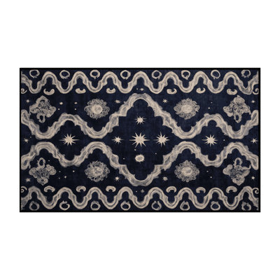 Machine Washable Gray Area Rug