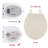 Toilet Seat Round,Toilet Seat with Quick-Release And Quick-Attach, Plastic Toilet Seat with Soft Close,Easy Install and Clean - Fits Most Round Toilets Almond-123121938