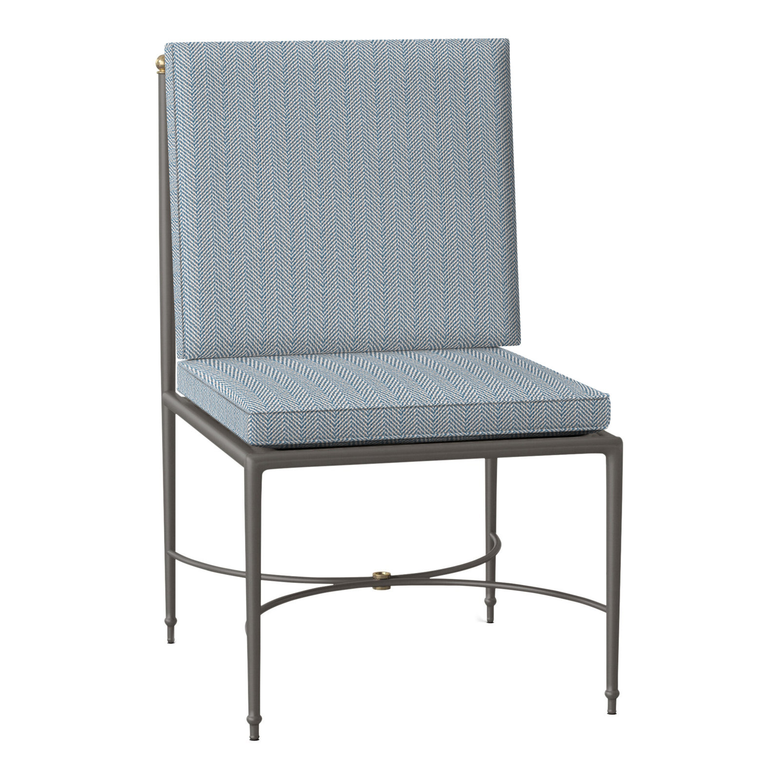 Roma Wrought Aluminum Outdoor Side Chair, Welt, Perigold Posh Sky
