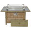 Foyer de table 43 po au gaz propane, foyer rectangulaire en osier à tissage ouvert de 60000 BTU avec pare-vent en verre pour terrasse de jardin-266962873