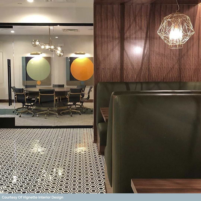 Cosmos Crema And Thassos Hexagon Marble Tile, Nero