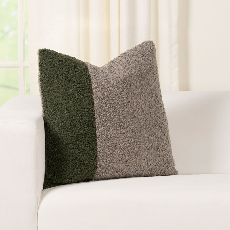Faux Fur Throw Pillow, Cloverleaf