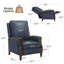 Liauro 32.3" Wide Genuine Leather Manual Recliner With Solid Wood Frame Handrail (Set Of 2)-769439672